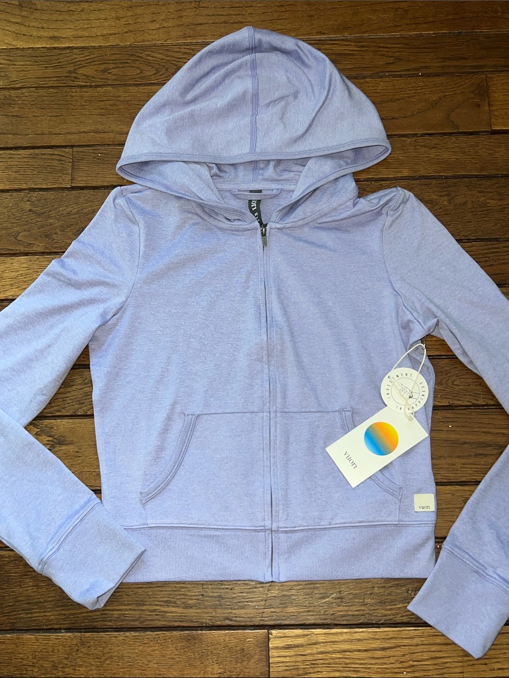 Vuori Hyacinth Purple Halo Mini Full Zip Hoodie Size XS New With Tags NWT